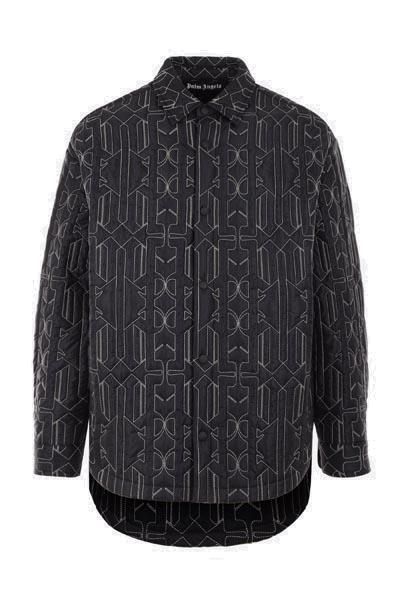 PALM ANGELS Men's Monogram Cotton Shirt for Sophisticated Style