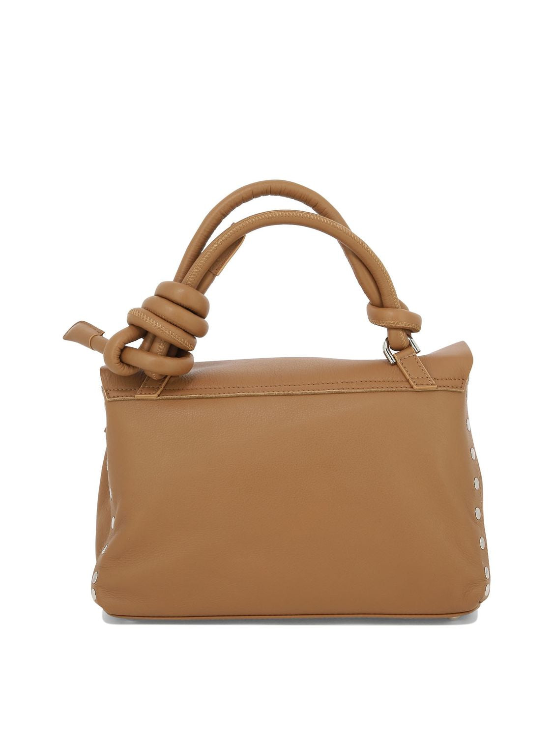 ZANELLATO Tan Leather Postman Knot Handbag for Women