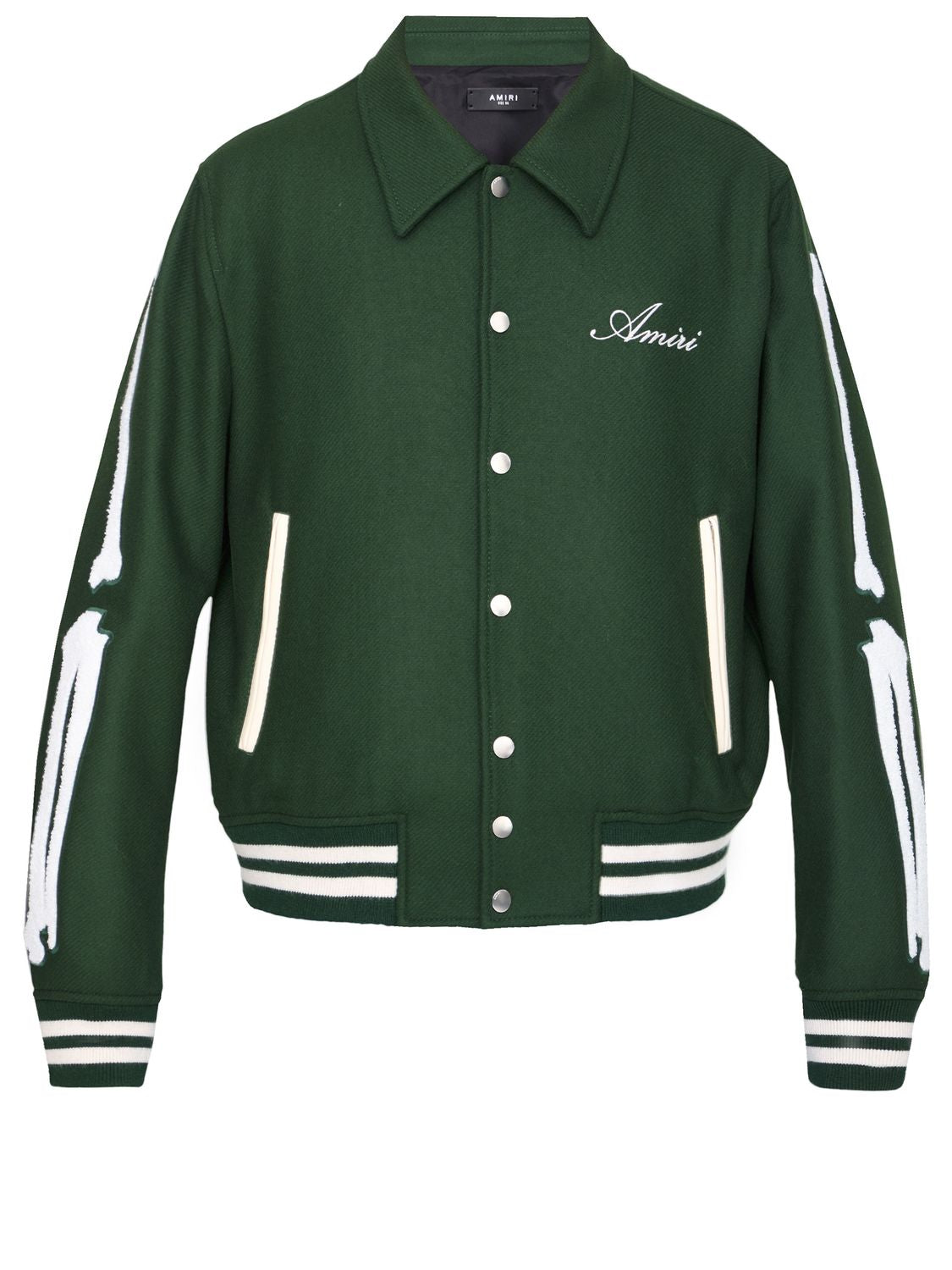 AMIRI Green Bones Jacket - Wool and Nylon Appliqué Outerwear for Men