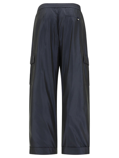HERNO Blue Techno Taffeta Cargo Trousers for Women - SS24 Collection