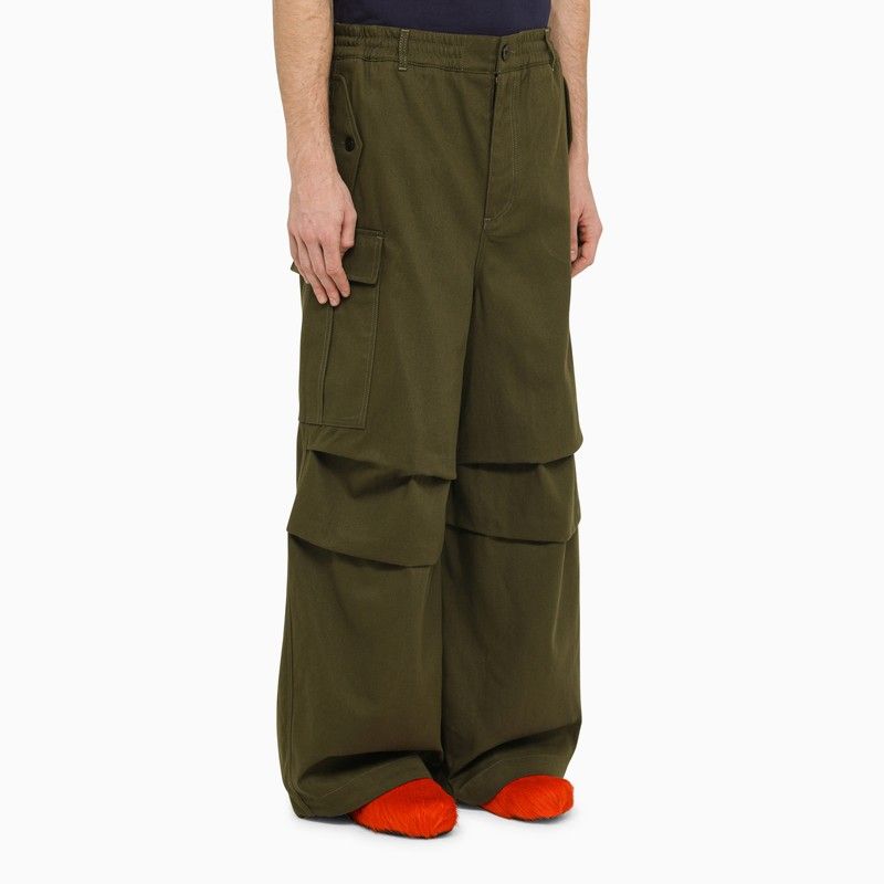 MARNI Green Cotton Trousers for Men - SS24 Collection