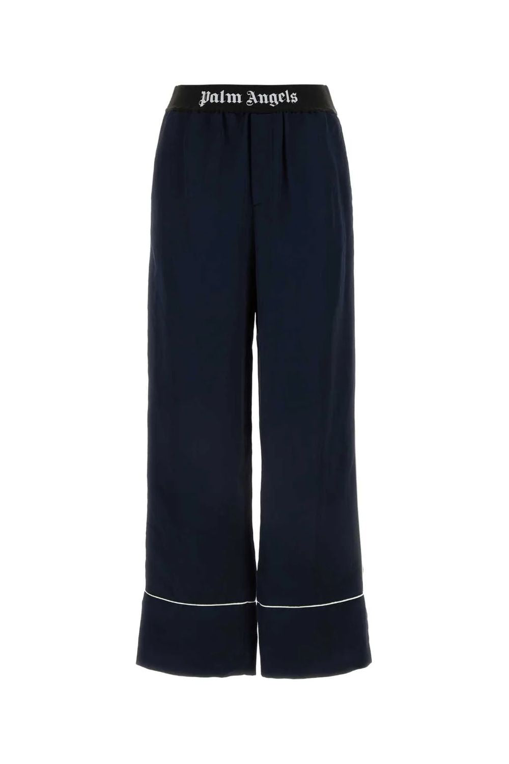PALM ANGELS Luxurious Blue Satin Pajama Pants for Women