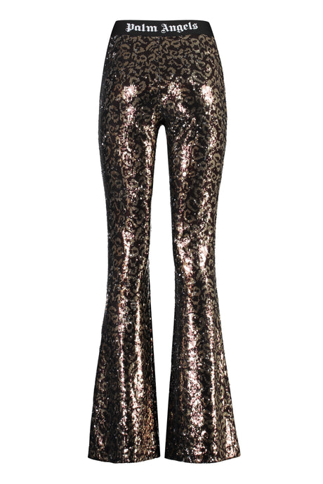 PALM ANGELS Animal Print Sequin Trousers - FW23 Collection