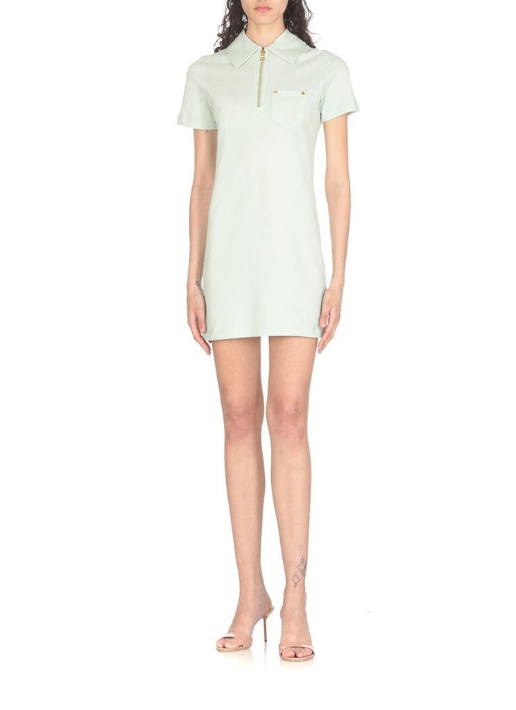 PALM ANGELS Mint Embroidered Polo Dress for Women