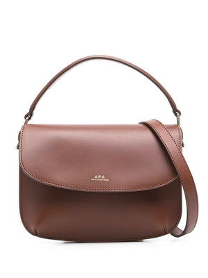A.P.C. Women's Brown Calf Leather Mini Shoulder Bag FW24