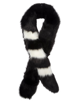 OFF-WHITE Luxury Faux Fur Scarf for Women
