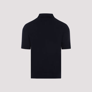 ZEGNA Navy Cotton Knit Polo for Men - SS24 Collection