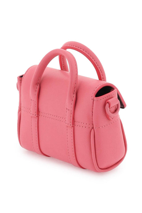 粉色颗粒皮手提袋