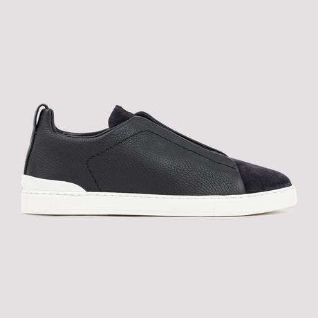 ZEGNA Blue Leather Sneakers for Men - SS24 Collection