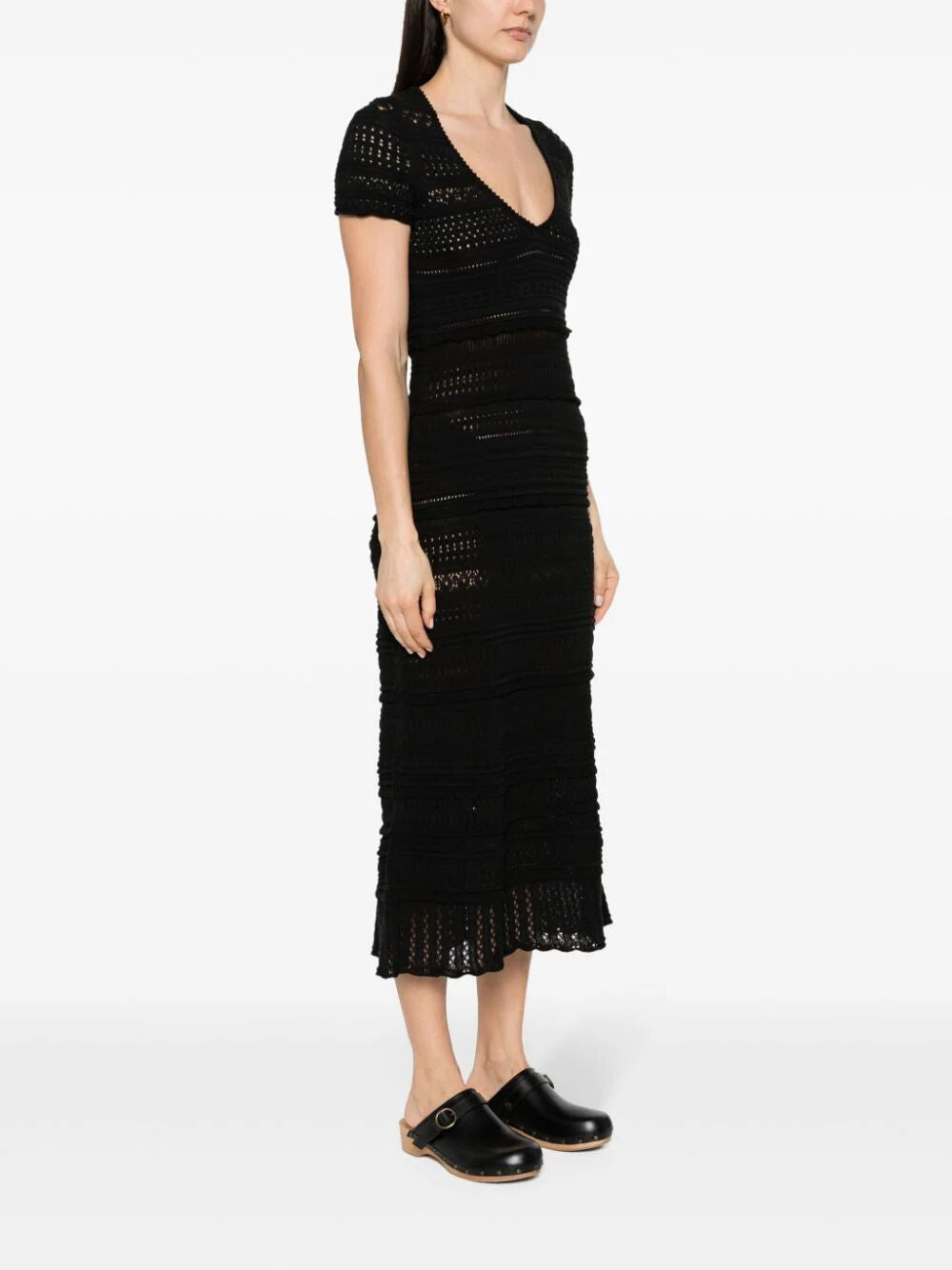 ISABEL MARANT ETOILE Black Cotton Maxi Dress for Women - SS24 Collection