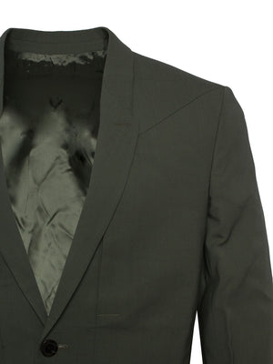 RICK OWENS Sage Green Single-Breasted Blazer for Men