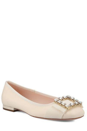 ROGER VIVIER Delicate Nappa Leather Ballerina with Iconic Crystal Buckle for Women