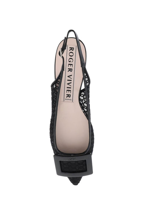 ROGER VIVIER Sophisticated and Chic Gommettine Net Slingback Flats for Women - FW23 Collection