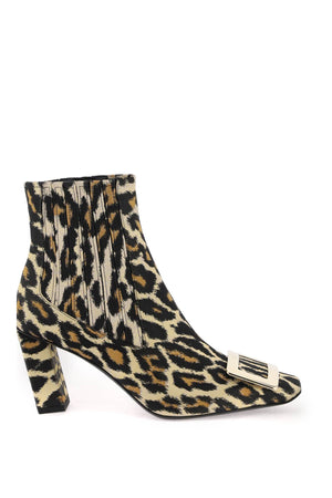 ROGER VIVIER Leopard Jacquard Chelsea Boots for Women