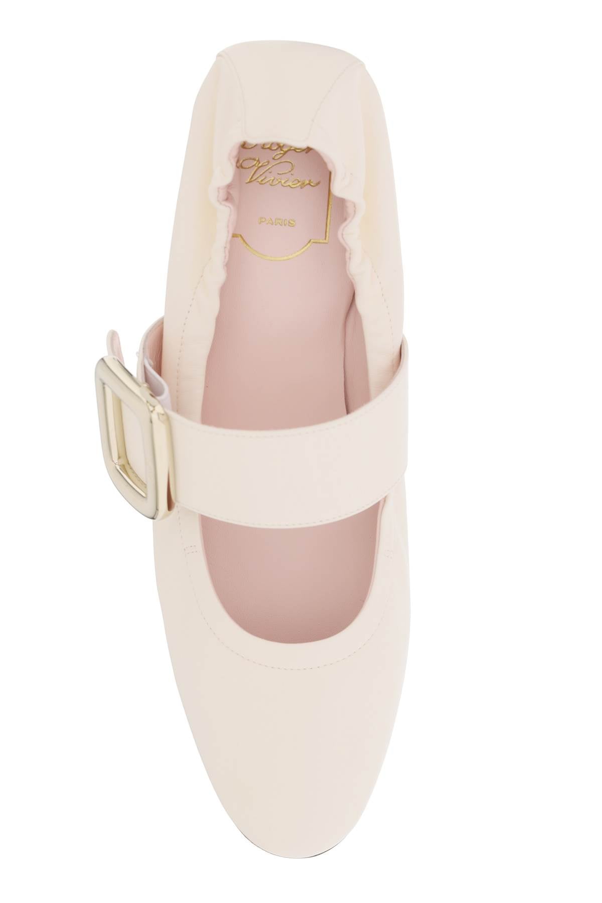 ROGER VIVIER Classic White Leather Ballerina Flats for Women – Perfect for FW23!