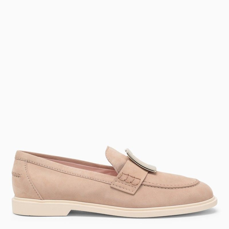 ROGER VIVIER Tan Leather Lace-Up Loafers for Women - SS24 Collection