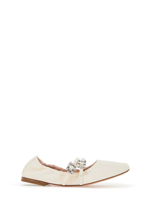 ROGER VIVIER NAPPA BALLET FLATS WITH STRASS BUCK