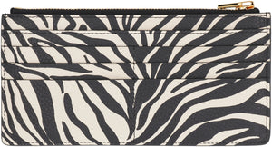 TOM FORD Printed Zebra Leather Card Holder - Beige