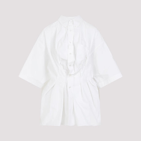 白色100%棉质女士衬衫 - SS24系列