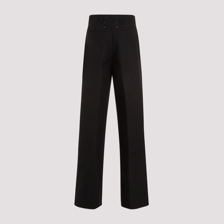 MAISON MARGIELA Black Cotton Pants for Women - SS24 Collection