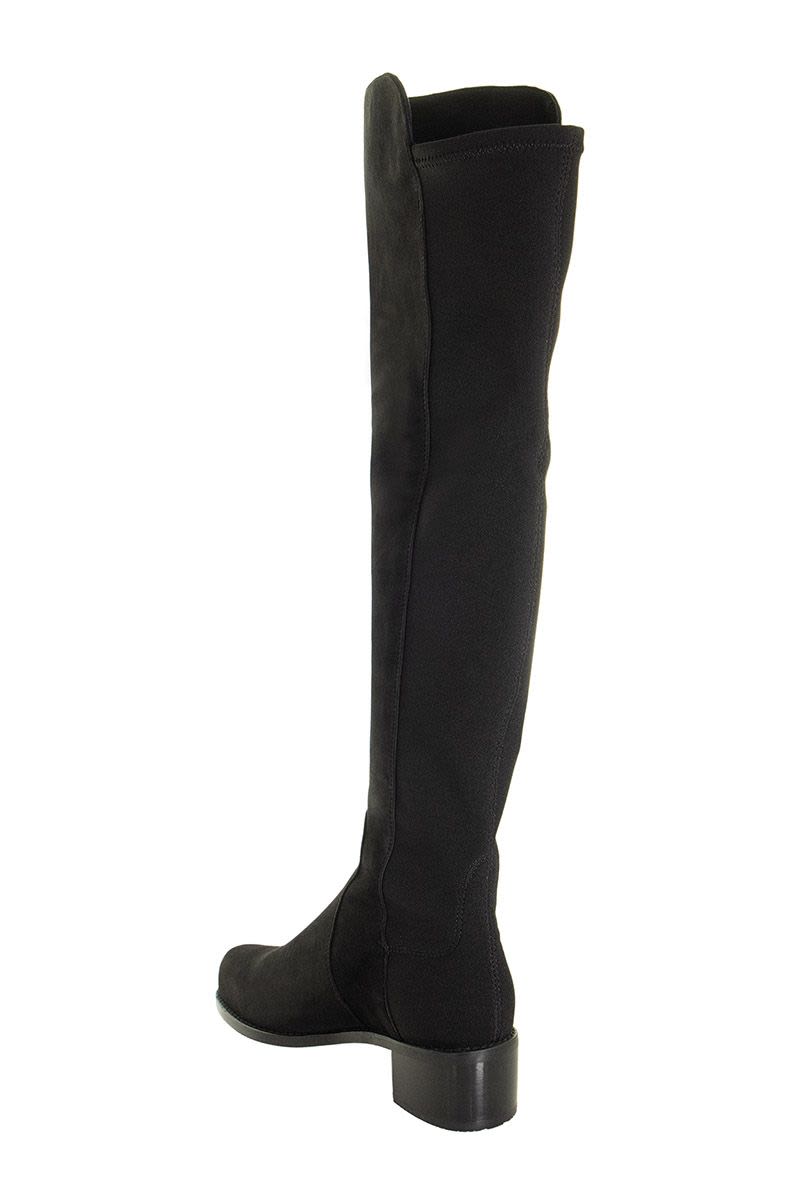 STUART WEITZMAN Black Suede Over-the-Knee Boots for Women - Classic and Stylish