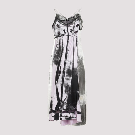 MAISON MARGIELA Elegant Gray Silk Midi Dress For Women - SS24
