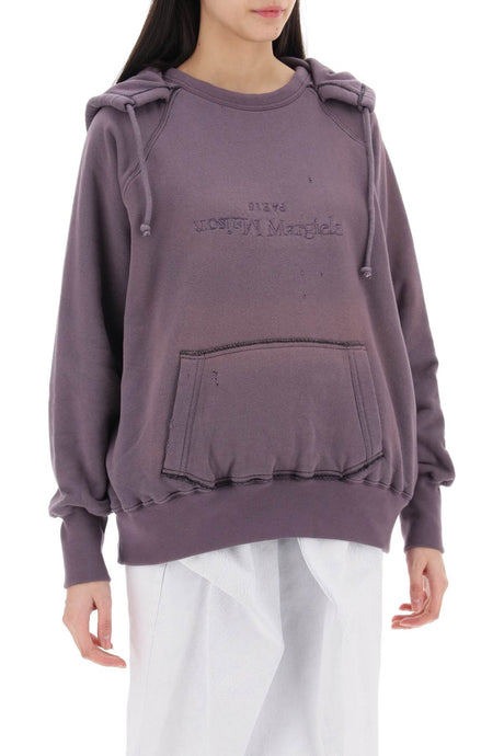 MAISON MARGIELA Purple Reversible Hoodie for Women - SS24 Collection