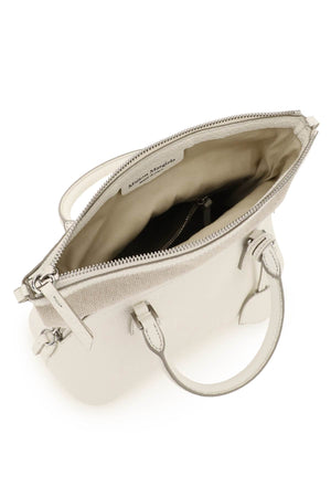 MAISON MARGIELA Mini White Calf Leather Top-Handle Shoulder Bag W:26CM H:26CM D:13CM