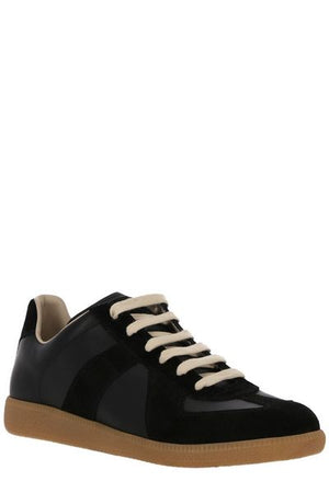 MAISON MARGIELA Men's Black Leather Sneakers for SS24