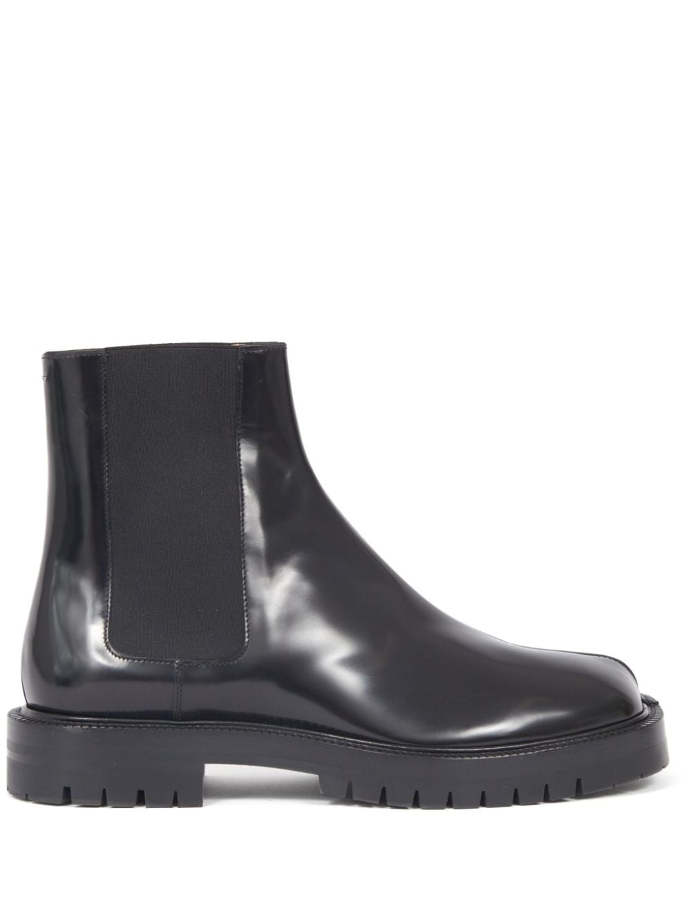 MAISON MARGIELA Men's Tabi Leather Slip-On Boots - Black
