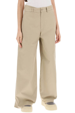 MM6 MAISON MARGIELA Versatile Cotton Gabardine Trousers for Women - SS24