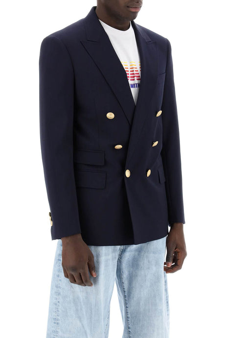 男士羊毛双排扣西装外套 - 高雅精致设计
