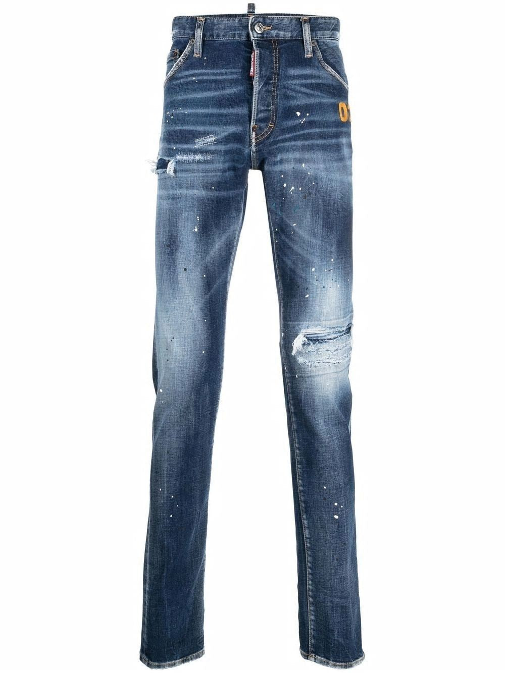 男生FW22蓝色牛仔裤