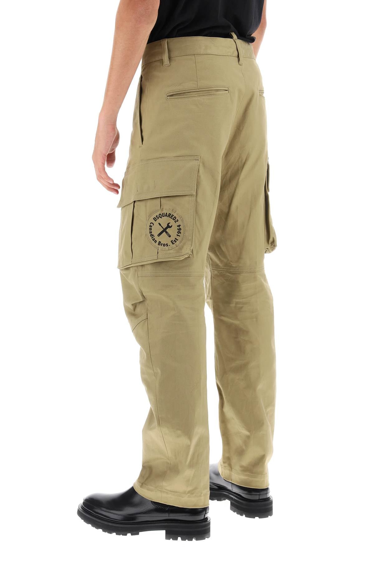 DSQUARED2 Men's Utility Cargo Pants in Beige for Fall/Winter 2023