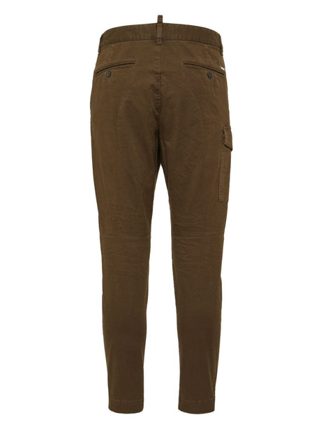 DSQUARED2 Modern Tapered Cargo Pants in Coffee Brown
