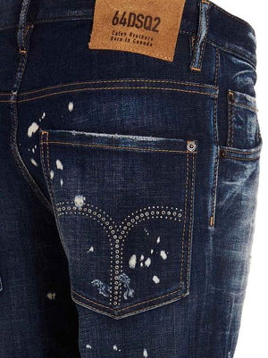 DSQUARED2 Men's Paint Splatter Distressed Jeans - FW22
