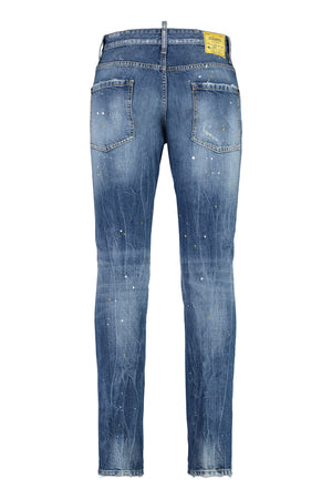 DSQUARED2 Worn-Out 5-Pocket Denim Jeans for Men in Blue