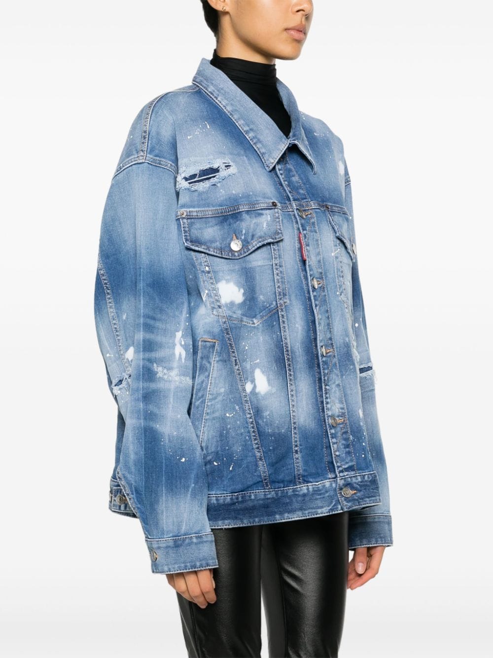 DSQUARED2 Blue Oversized Denim Jacket for Women - SS24 Collection