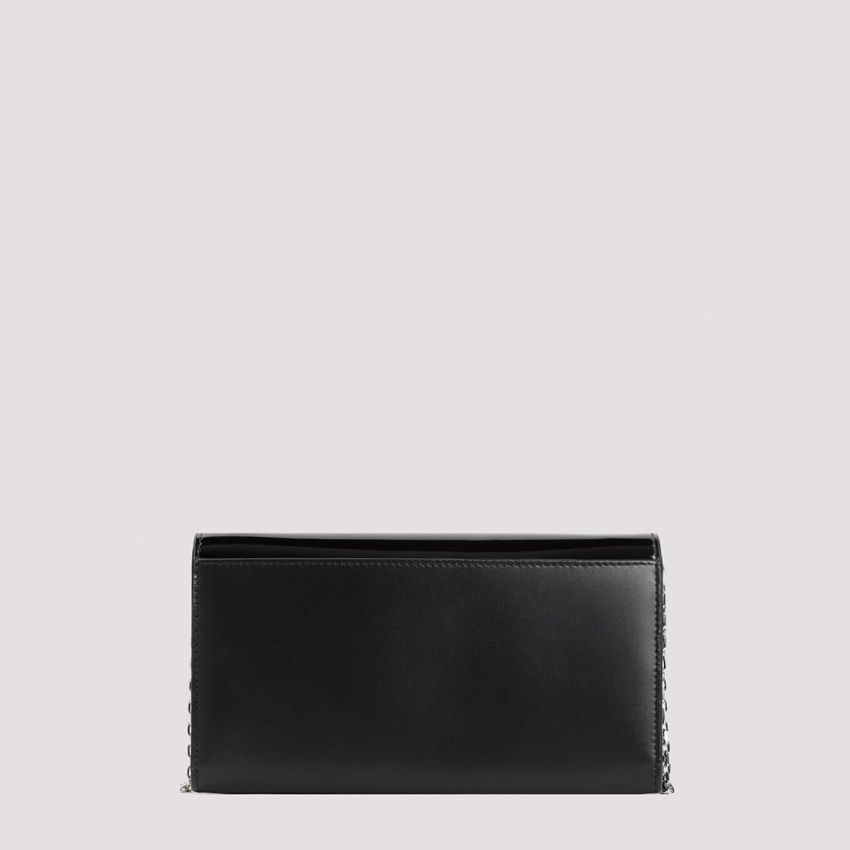 MAISON MARGIELA Unisex Black Leather Mini Chain Wallet Bag - 19.5cm x 11.5cm x 4cm - SS24