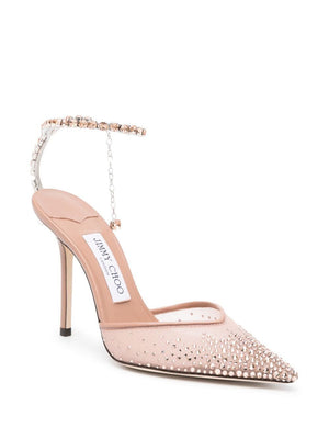 JIMMY CHOO Ballet Pink Suede Sandals - SS24 Collection