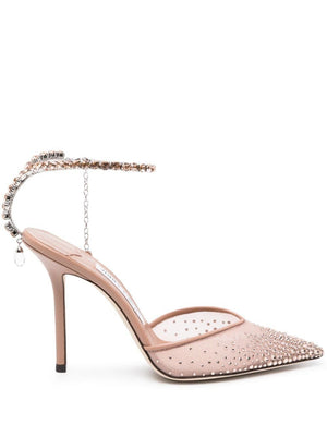 JIMMY CHOO Ballet Pink Suede Sandals - SS24 Collection