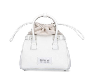 MAISON MARGIELA Stylish and Luxurious White Leather Tote Bag for Women - FW23 Edition