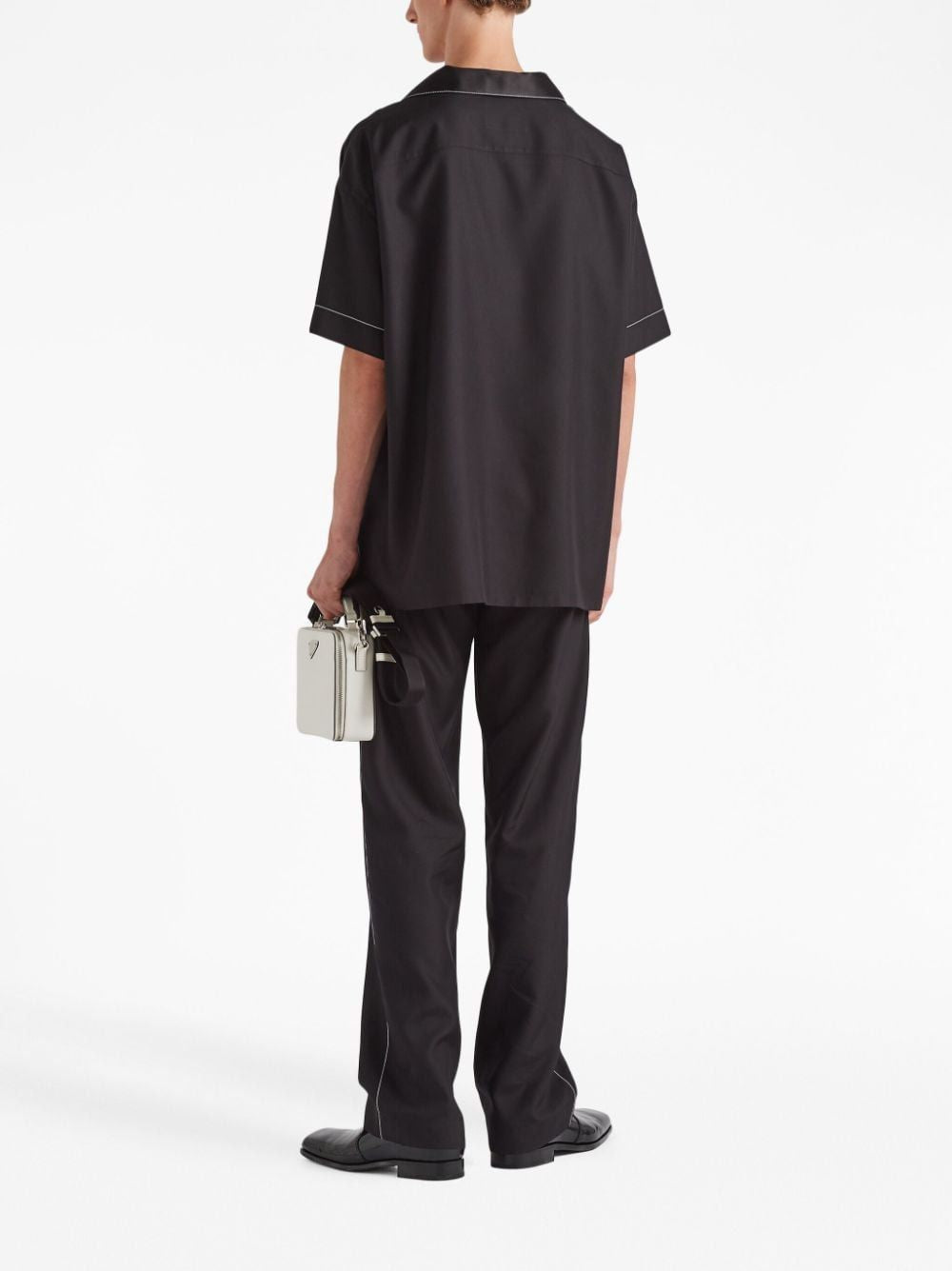 PRADA Luxurious Black Silk Shirt for Men - SS24 Collection