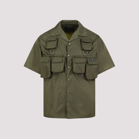 PRADA Green Recycled Polyamide Shirt for Men | SS24 Collection