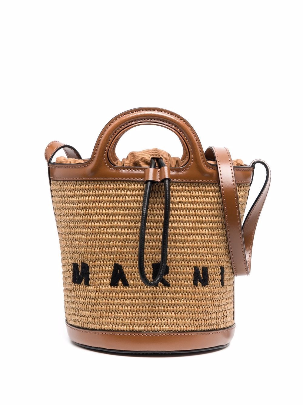 MARNI Tropicalia Beige/Brown Bucket Bag for Women - SS24 Collection