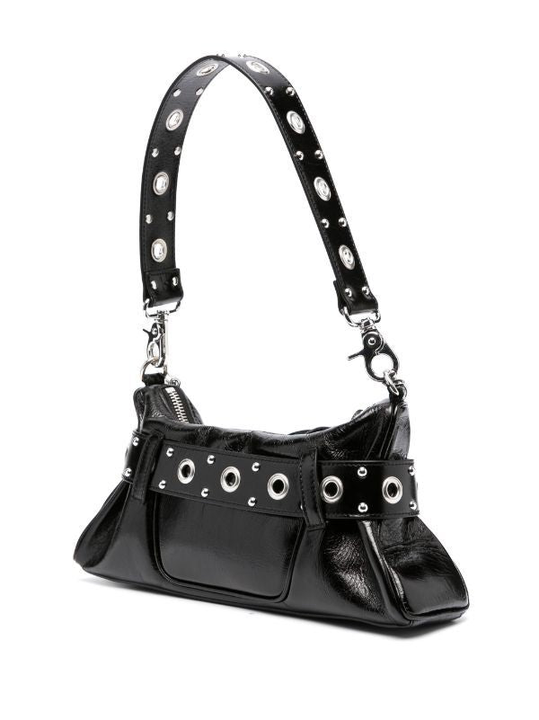 DSQUARED2 Gothic Leather Shoulder Handbag - Black