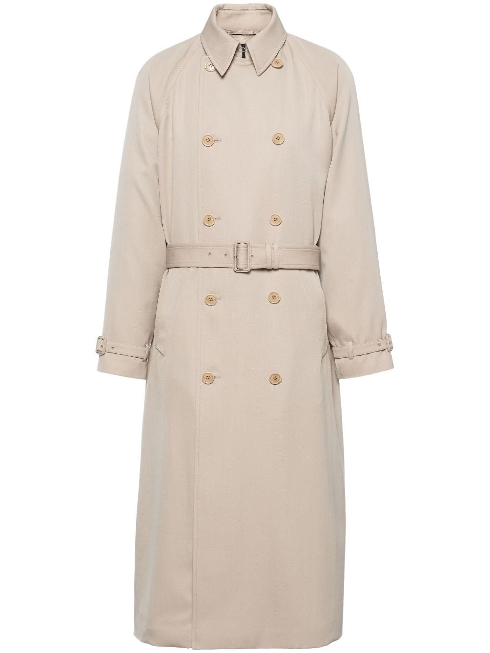 PRADA Mens Nude & Neutrals Wool Trench for SS24