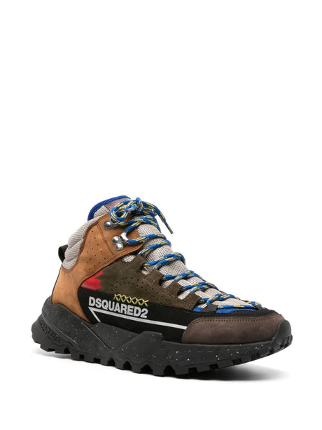 DSQUARED2 Multicoloured Canvas Hiking Boots for Men