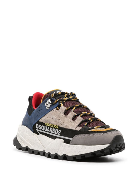 DSQUARED2 Luxe Colour Block Leather Sneakers for Men - FW23
