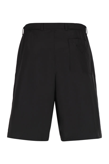 PRADA Black Polyester and Cotton Shorts for Men